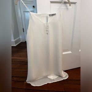 Naked Zebra White V-Neck Dress